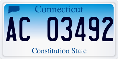 CT license plate AC03492