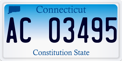 CT license plate AC03495