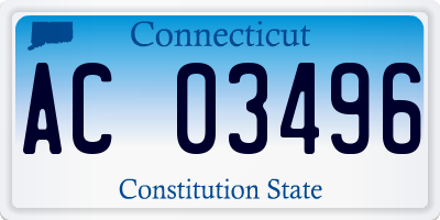 CT license plate AC03496