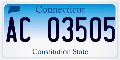 CT license plate AC03505