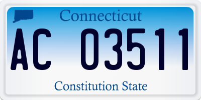 CT license plate AC03511