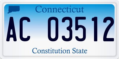 CT license plate AC03512