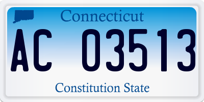 CT license plate AC03513