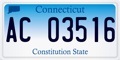 CT license plate AC03516