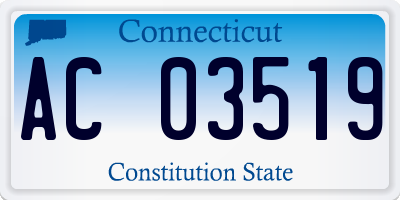 CT license plate AC03519