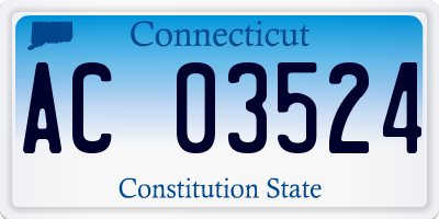 CT license plate AC03524