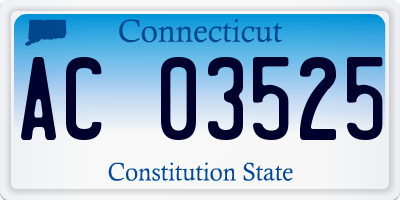 CT license plate AC03525