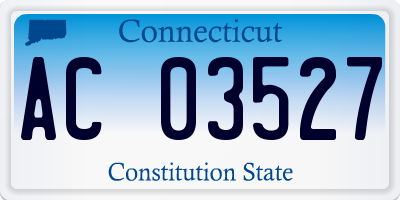 CT license plate AC03527