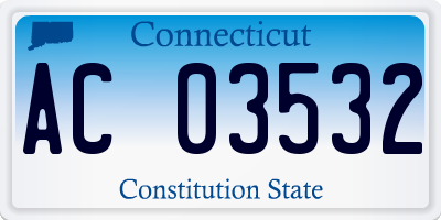 CT license plate AC03532