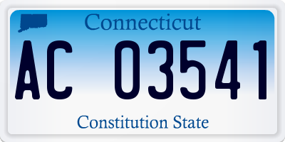 CT license plate AC03541