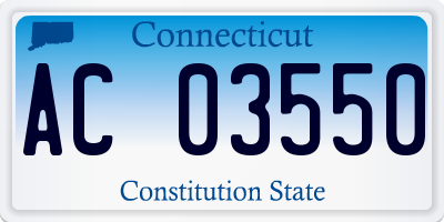 CT license plate AC03550