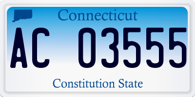 CT license plate AC03555