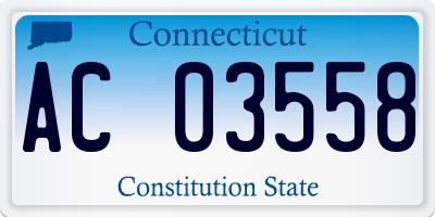 CT license plate AC03558