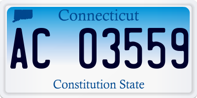 CT license plate AC03559