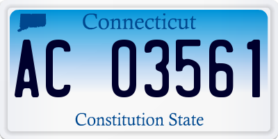 CT license plate AC03561