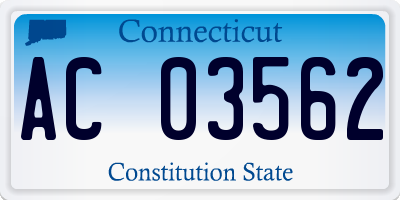 CT license plate AC03562