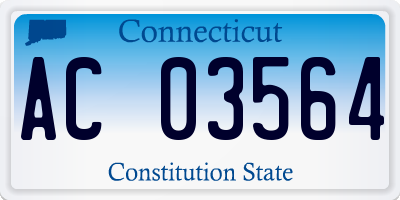 CT license plate AC03564