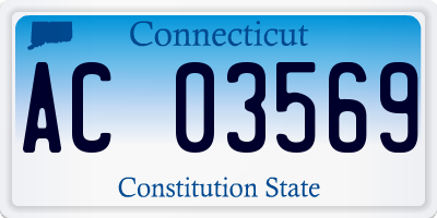 CT license plate AC03569