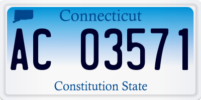 CT license plate AC03571