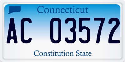 CT license plate AC03572