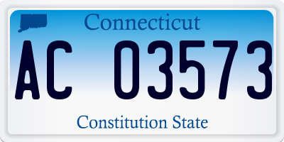 CT license plate AC03573