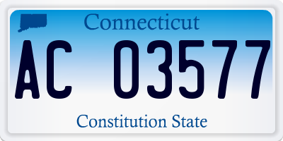 CT license plate AC03577