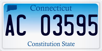 CT license plate AC03595