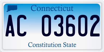 CT license plate AC03602