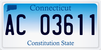 CT license plate AC03611