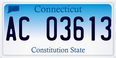 CT license plate AC03613