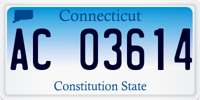 CT license plate AC03614