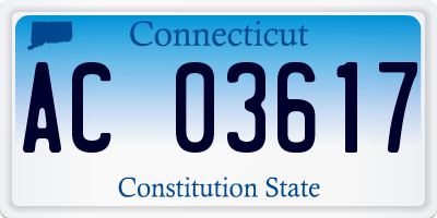 CT license plate AC03617