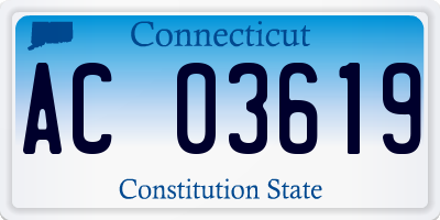 CT license plate AC03619