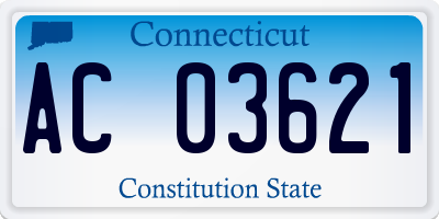 CT license plate AC03621