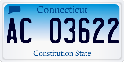 CT license plate AC03622