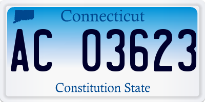 CT license plate AC03623