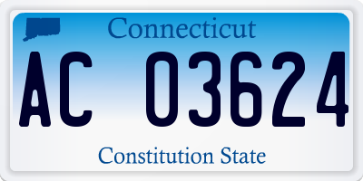 CT license plate AC03624