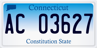 CT license plate AC03627