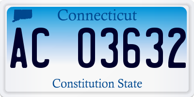 CT license plate AC03632