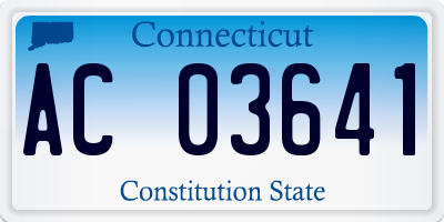 CT license plate AC03641