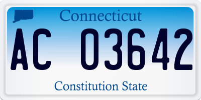 CT license plate AC03642