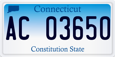 CT license plate AC03650