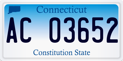 CT license plate AC03652