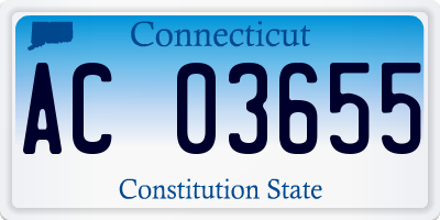 CT license plate AC03655