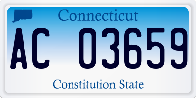 CT license plate AC03659