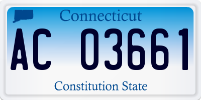 CT license plate AC03661