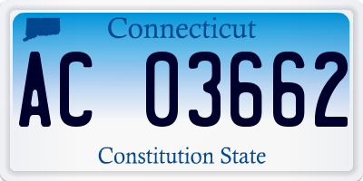 CT license plate AC03662