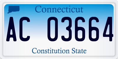 CT license plate AC03664