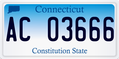 CT license plate AC03666