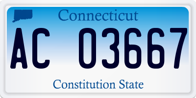 CT license plate AC03667